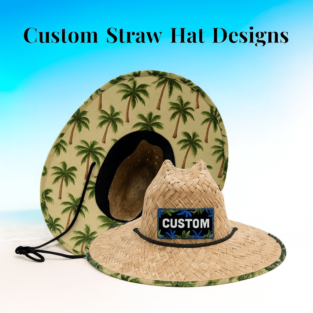custom print straw hat