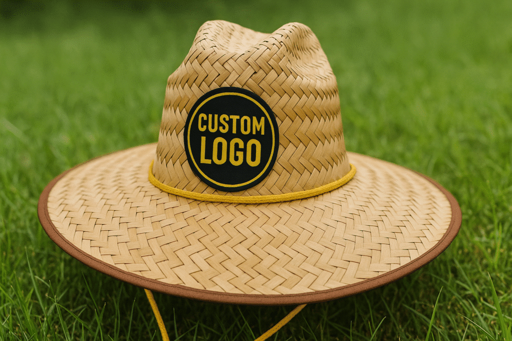 custom patch straw hat
