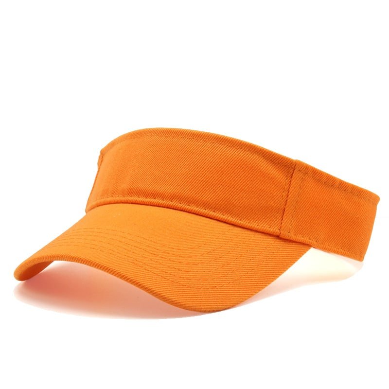 Orange running visor, lightweight brim, blank for heat-transfer print