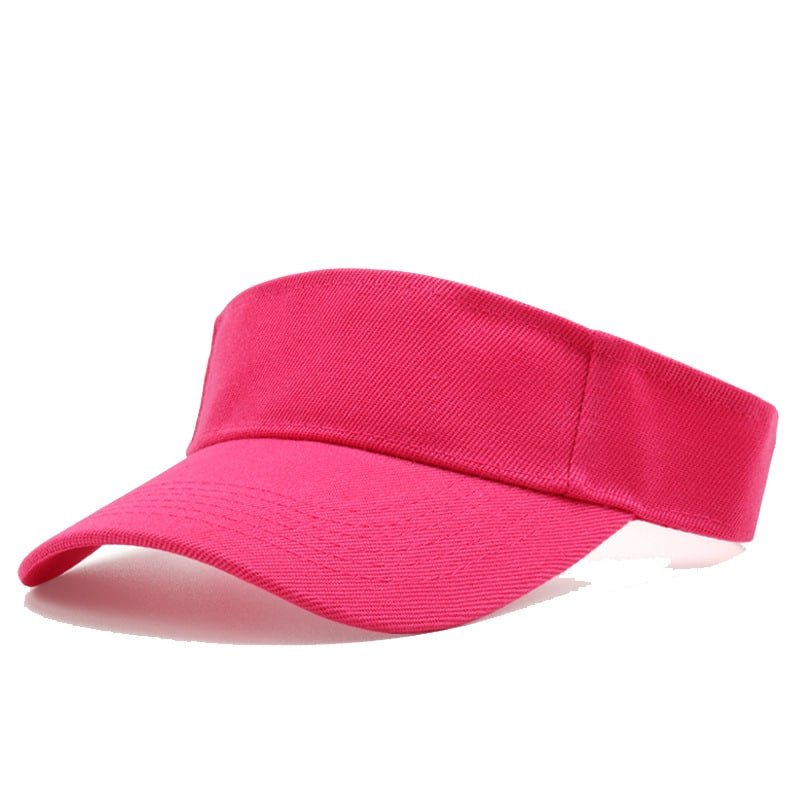 Pink cotton sun visor, blank for custom logo visors and team merch